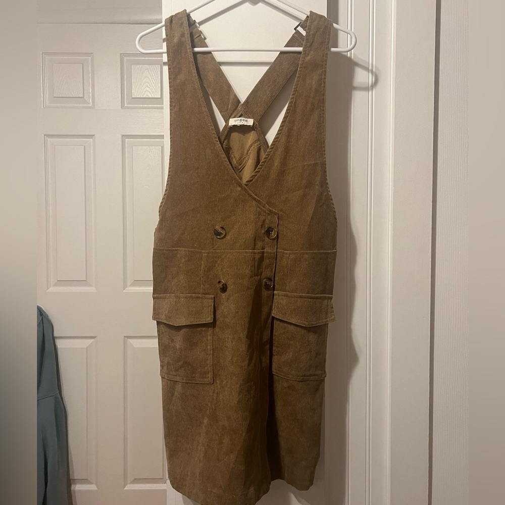 Corduroy jumper dress - zips up the side